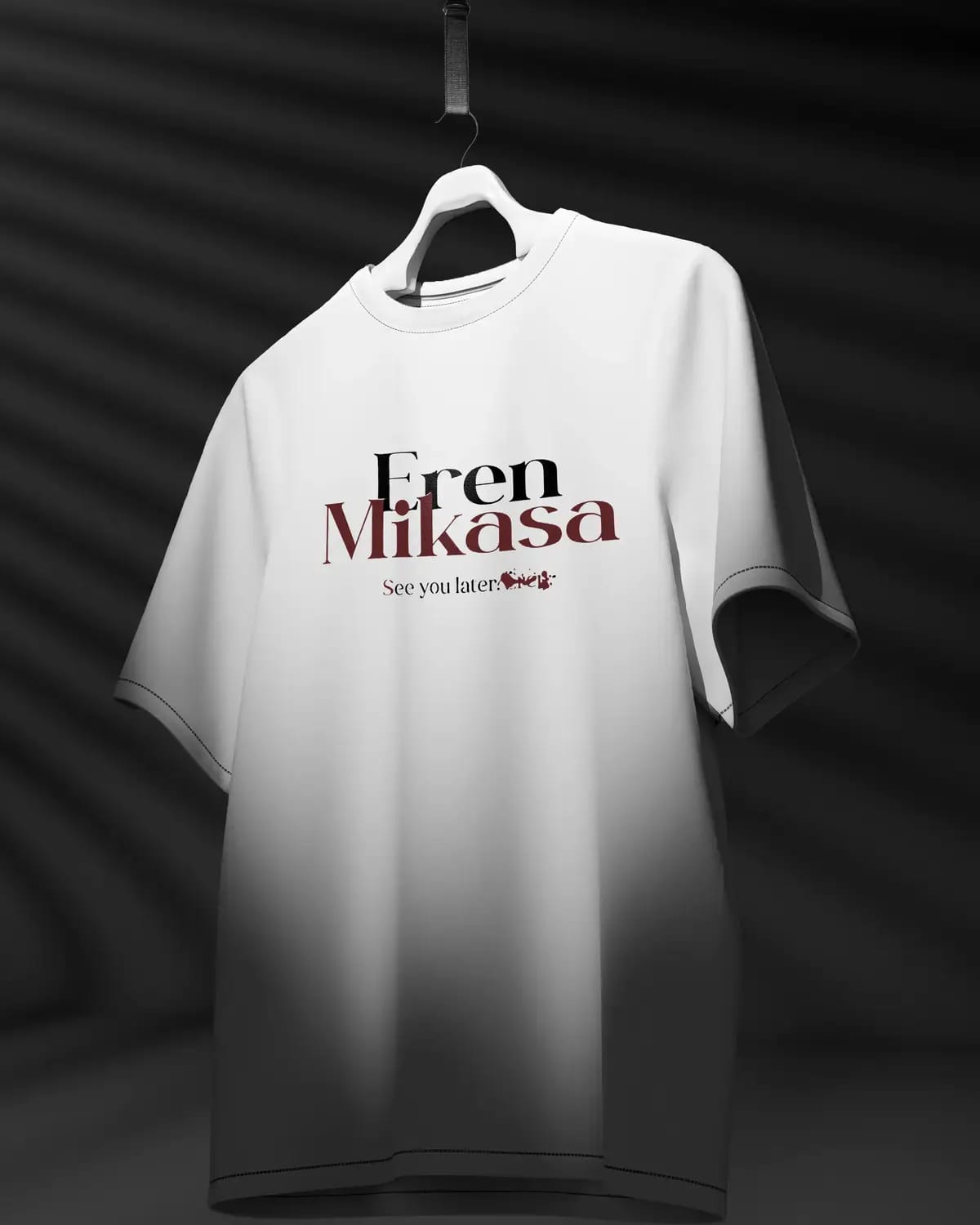 Eren & Mikasa 2 " See You Later " Oversized Anime T-Shirt
