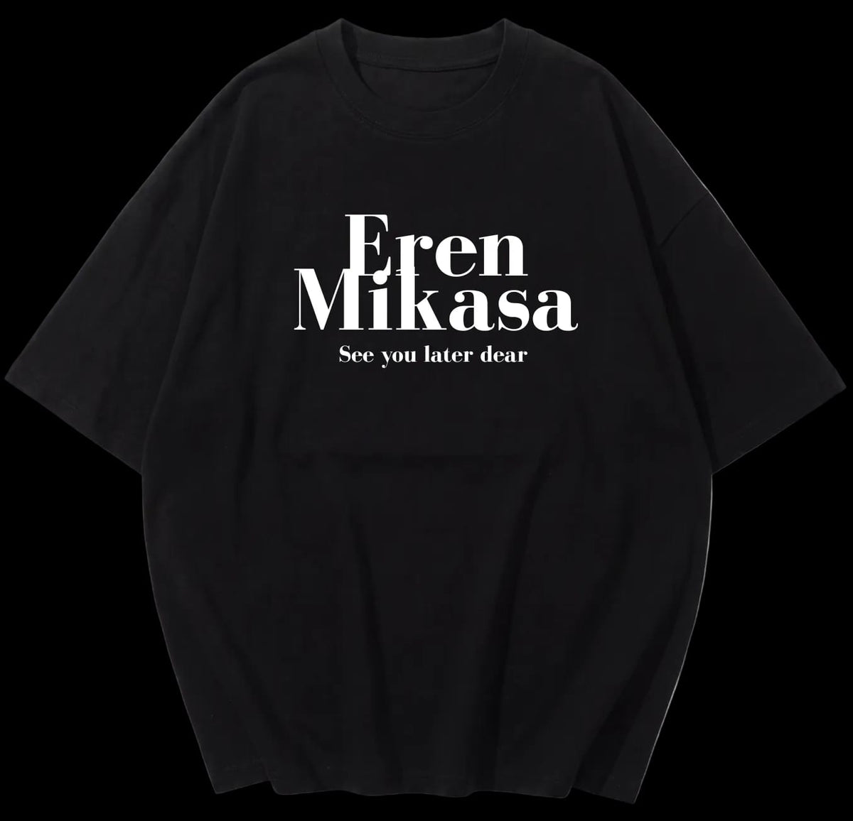 Eren & Mikasa 2 " See You Later " Oversized Anime T-Shirt
