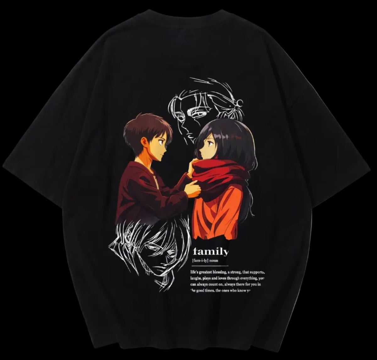 Eren & Mikasa 2 " See You Later " Oversized Anime T-Shirt